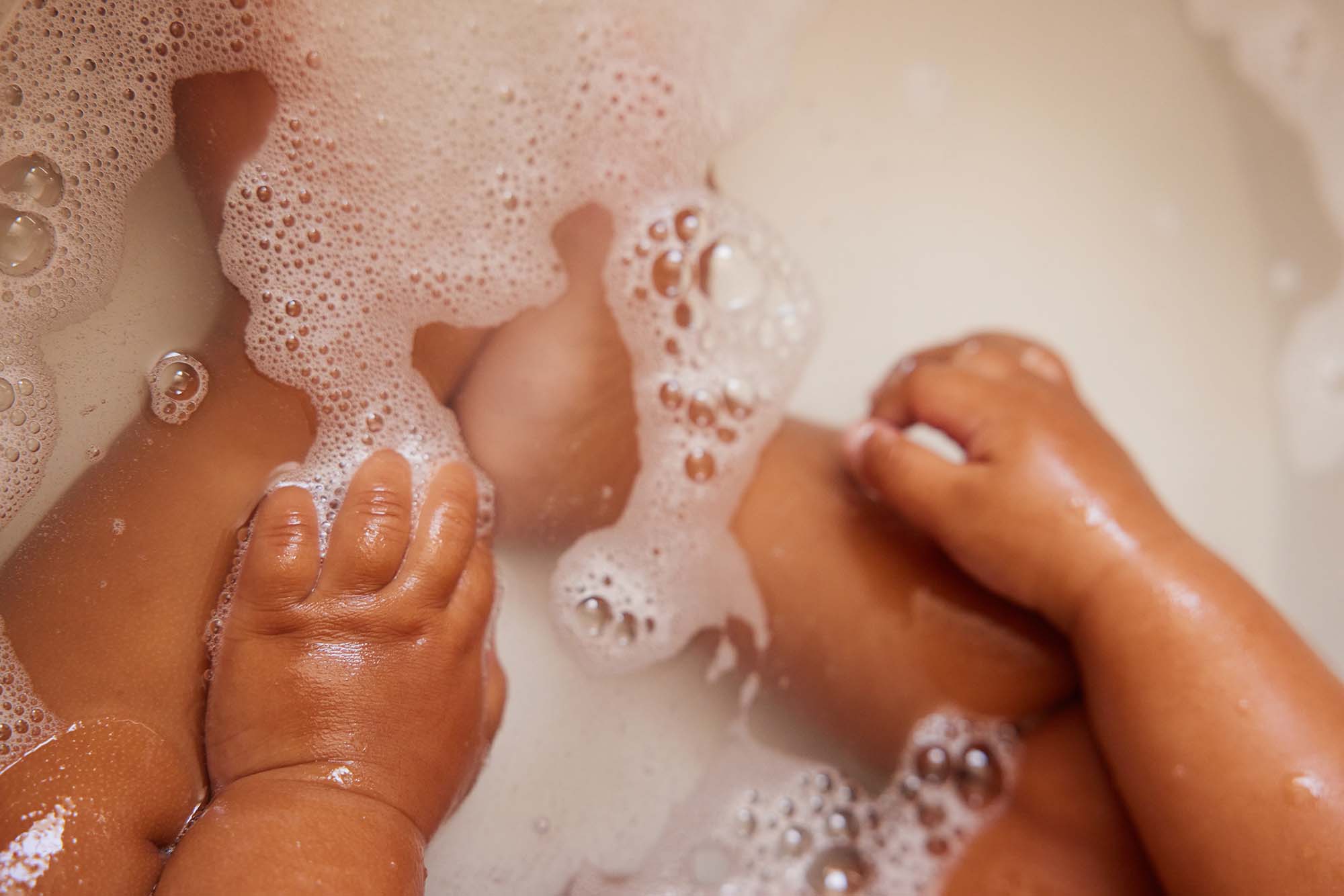 Babys first bath
